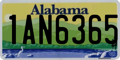 AL license plate 1AN6365