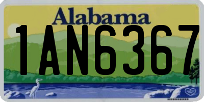 AL license plate 1AN6367