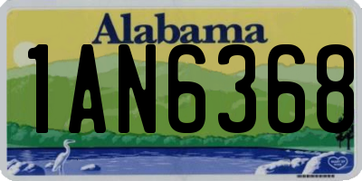 AL license plate 1AN6368