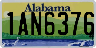 AL license plate 1AN6376