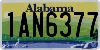 AL license plate 1AN6377