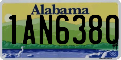 AL license plate 1AN6380