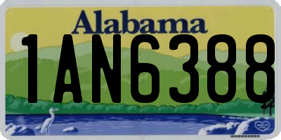 AL license plate 1AN6388