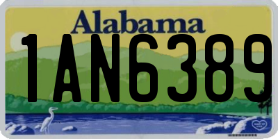 AL license plate 1AN6389