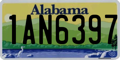 AL license plate 1AN6397
