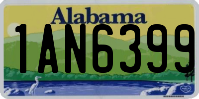 AL license plate 1AN6399