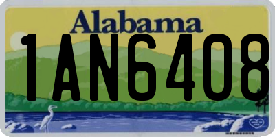 AL license plate 1AN6408