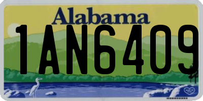 AL license plate 1AN6409