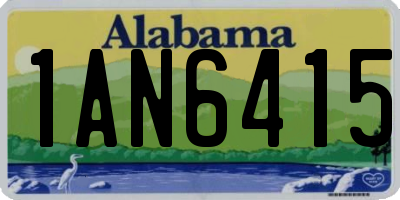 AL license plate 1AN6415
