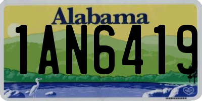 AL license plate 1AN6419