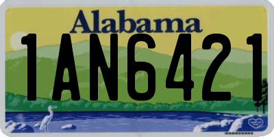 AL license plate 1AN6421