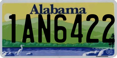 AL license plate 1AN6422