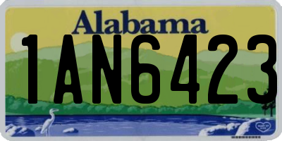 AL license plate 1AN6423