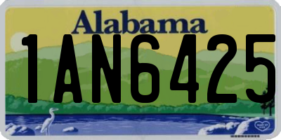 AL license plate 1AN6425