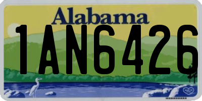 AL license plate 1AN6426