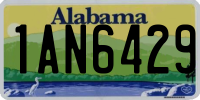 AL license plate 1AN6429