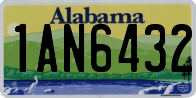 AL license plate 1AN6432