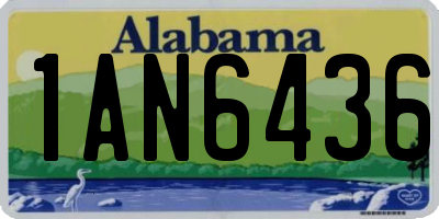 AL license plate 1AN6436