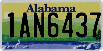 AL license plate 1AN6437