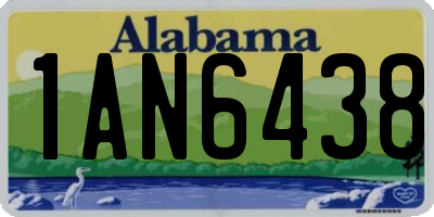 AL license plate 1AN6438