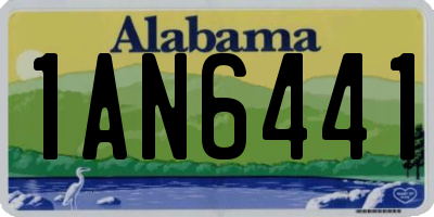 AL license plate 1AN6441