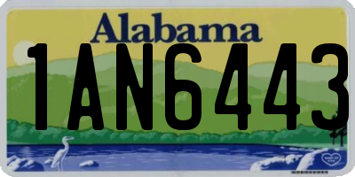 AL license plate 1AN6443