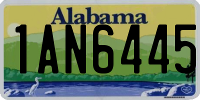 AL license plate 1AN6445