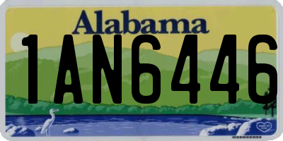 AL license plate 1AN6446