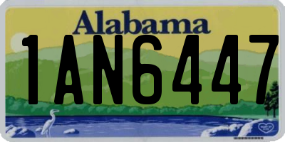 AL license plate 1AN6447