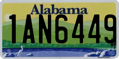 AL license plate 1AN6449