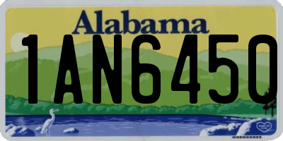 AL license plate 1AN6450