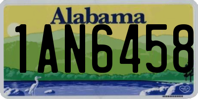 AL license plate 1AN6458