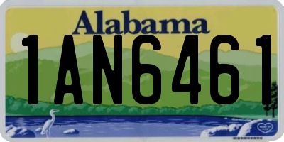 AL license plate 1AN6461