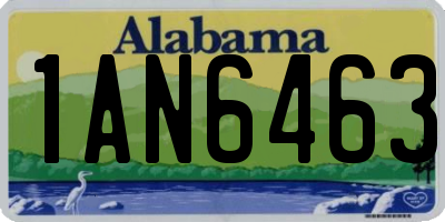 AL license plate 1AN6463