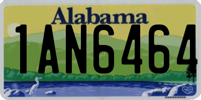 AL license plate 1AN6464