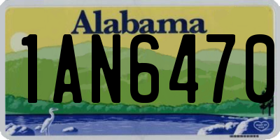 AL license plate 1AN6470