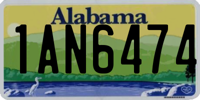 AL license plate 1AN6474