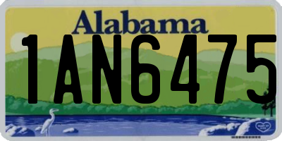 AL license plate 1AN6475