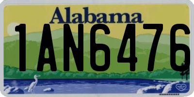 AL license plate 1AN6476