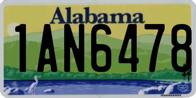 AL license plate 1AN6478