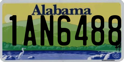 AL license plate 1AN6488