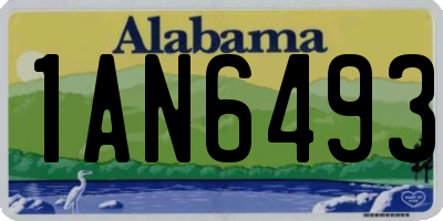AL license plate 1AN6493