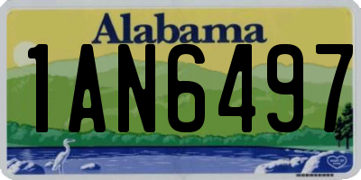 AL license plate 1AN6497