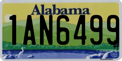 AL license plate 1AN6499