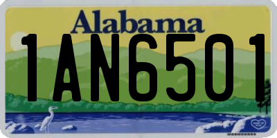 AL license plate 1AN6501