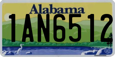 AL license plate 1AN6512