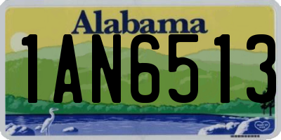 AL license plate 1AN6513