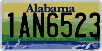 AL license plate 1AN6523