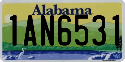 AL license plate 1AN6531