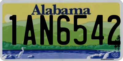 AL license plate 1AN6542
